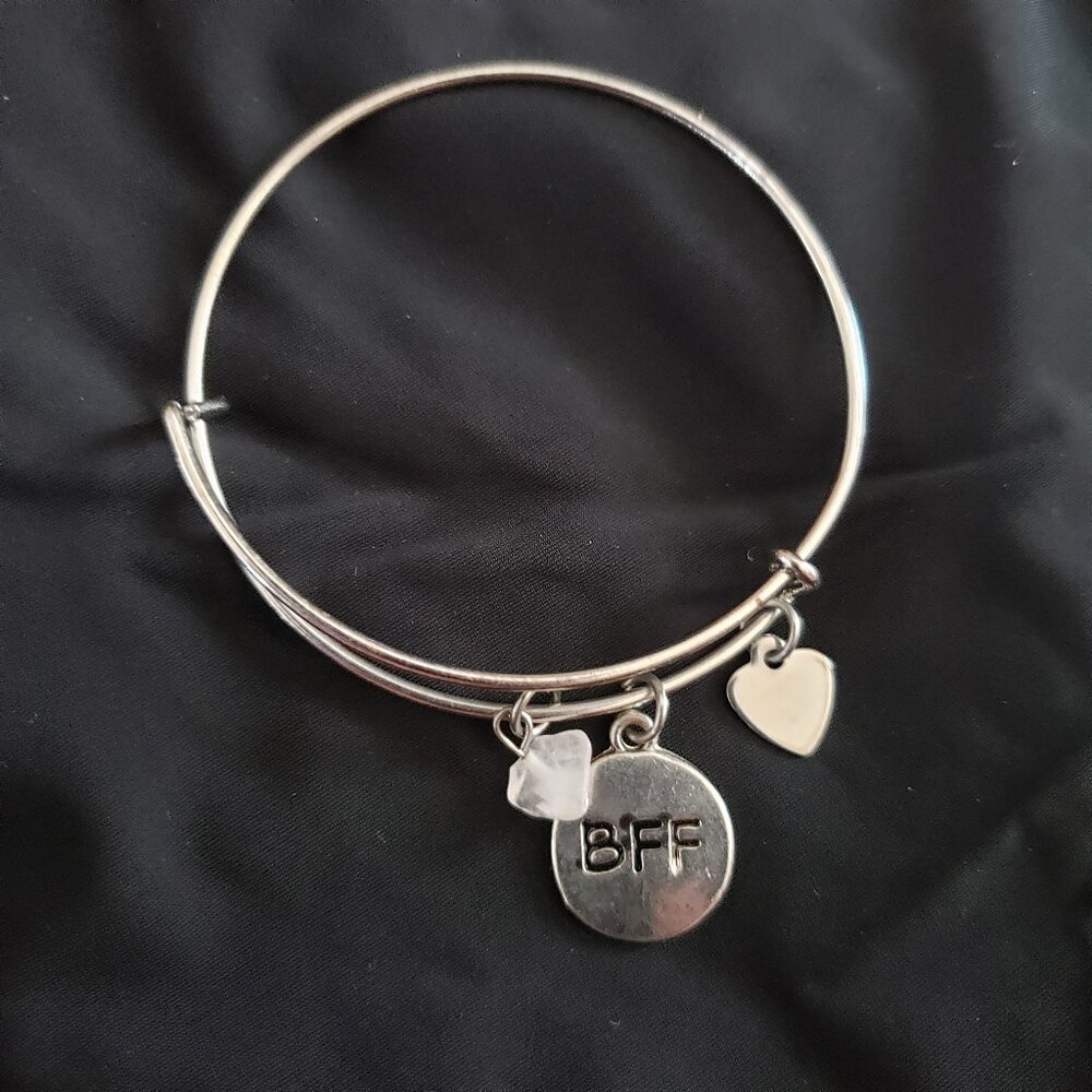 BBF  Silver Charm Bracelet Adjustable Bangle    A324